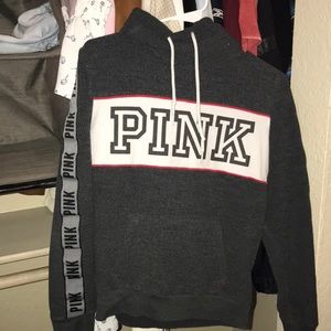 pink grey sweatshirt